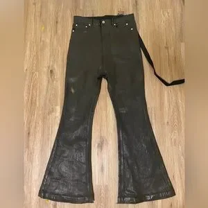 【RICK OWENS DRKSHDW】BOLAN BOOTCUT WAX Rick Owens Bolan Bootcut Denim Pants, Wax, 100% Cotton in
